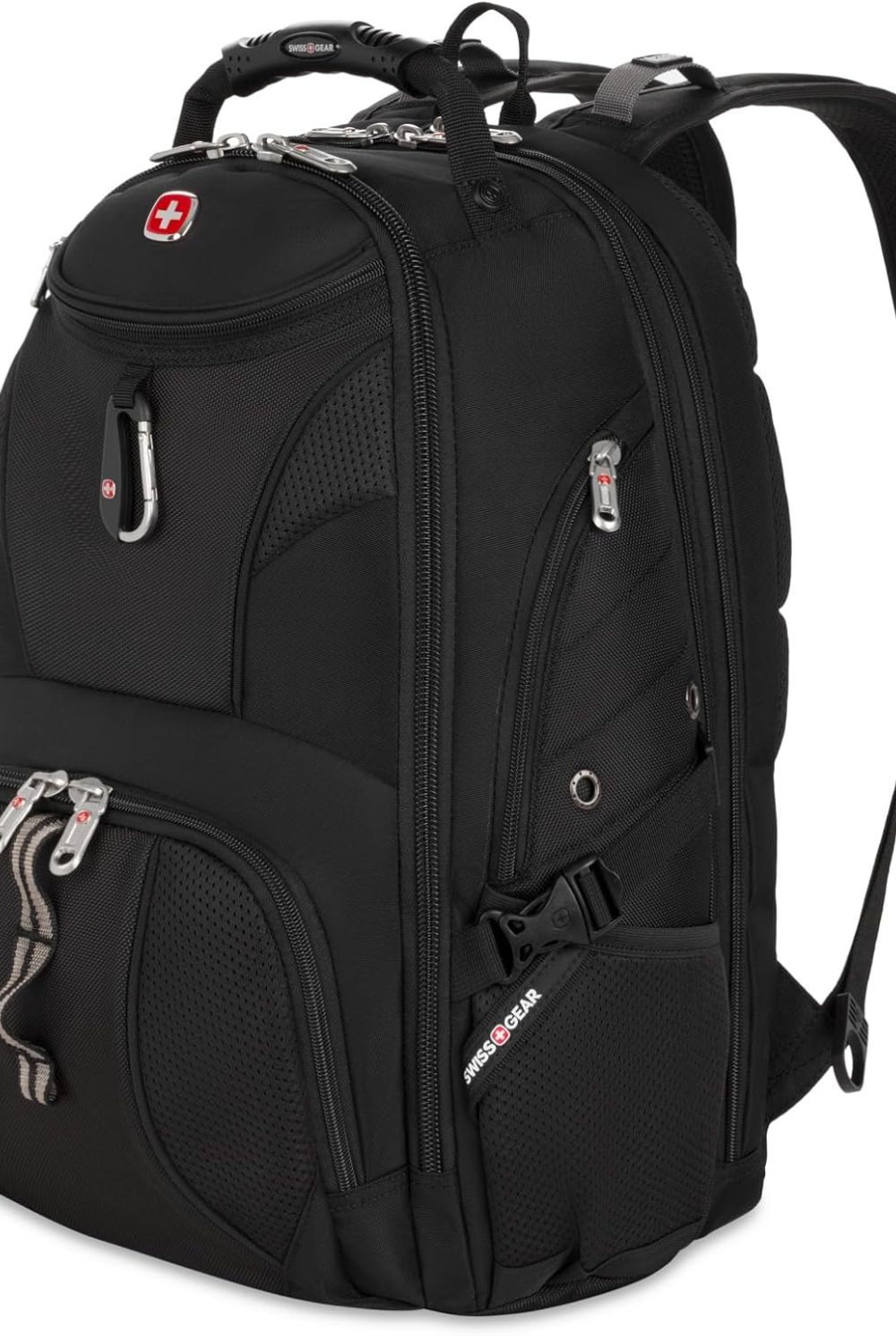 SWISSGEAR 1900 ScanSmart Laptop Backpack, Fits Most 17-Inch Laptops, TSA-Friendly Lay-Flat Design, RFID Protection, and Tablet Pocket, Black, 31L, 18.5-Inch