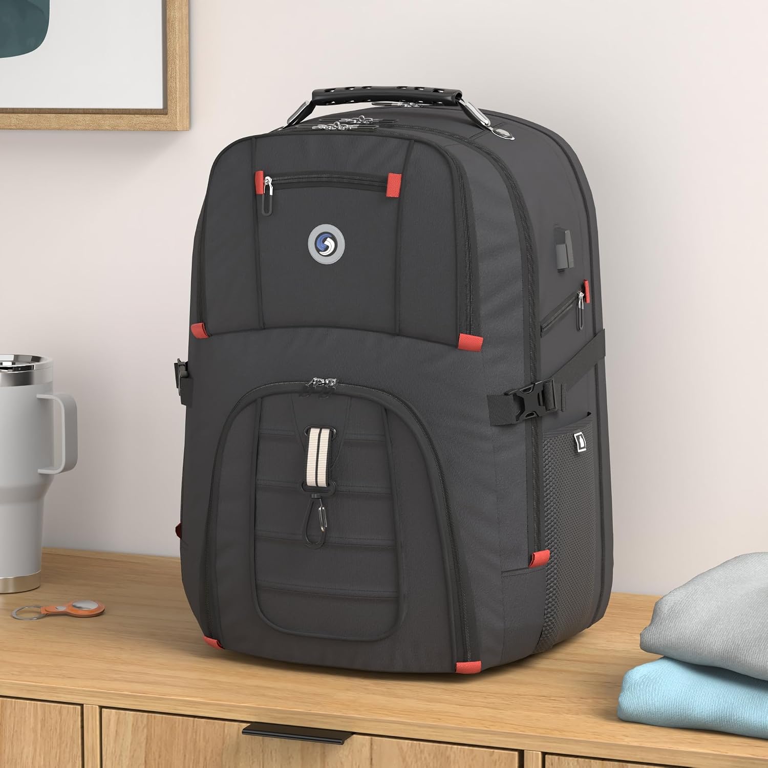 SHRRADOO Extra Large Travel Laptop Backpack for Men, Work College Backpacks - Image 2