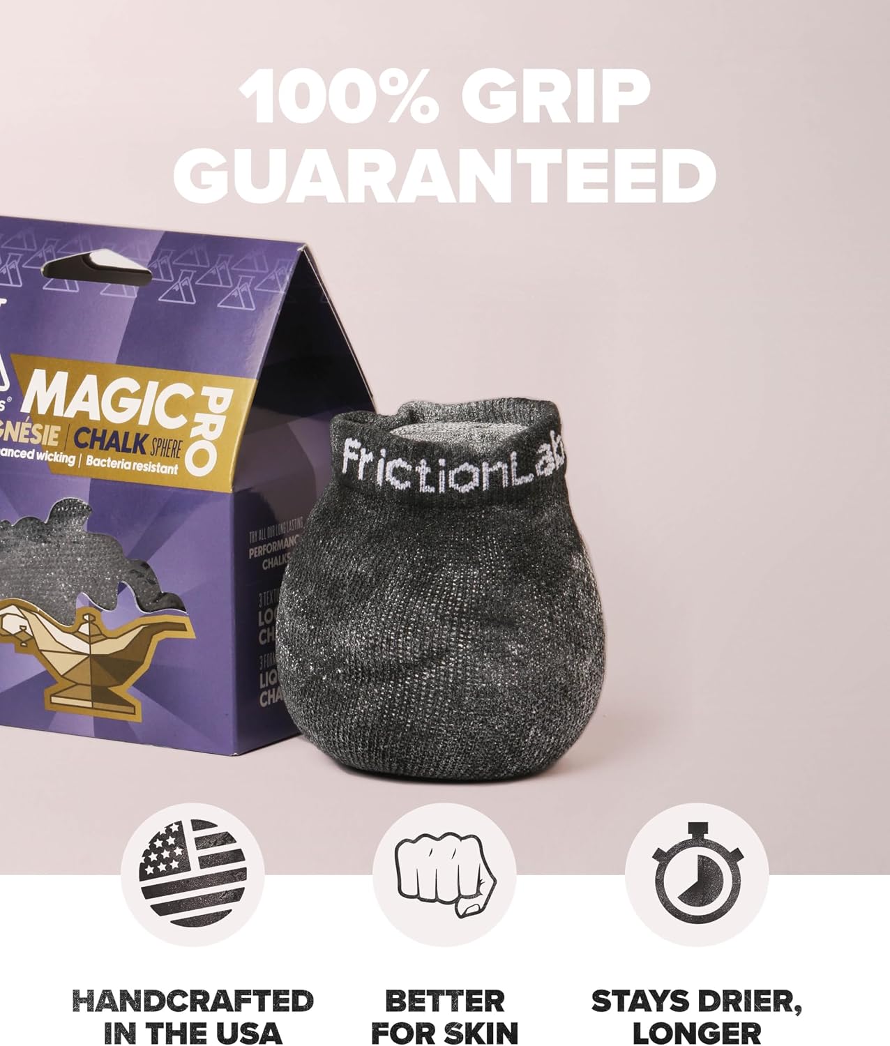 Friction Labs Magic Chalk Ball, Premium Gym Chalk Ball in Refillable Sock - Image 3