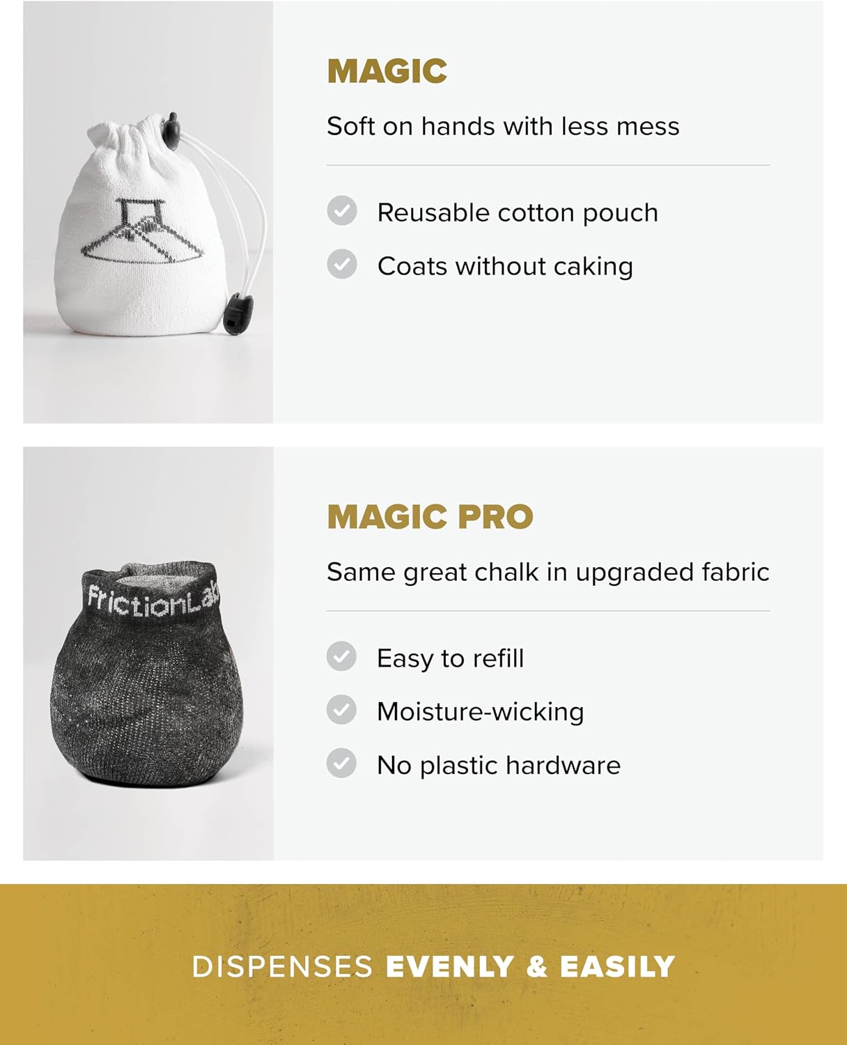 Friction Labs Magic Chalk Ball, Premium Gym Chalk Ball in Refillable Sock - Image 4