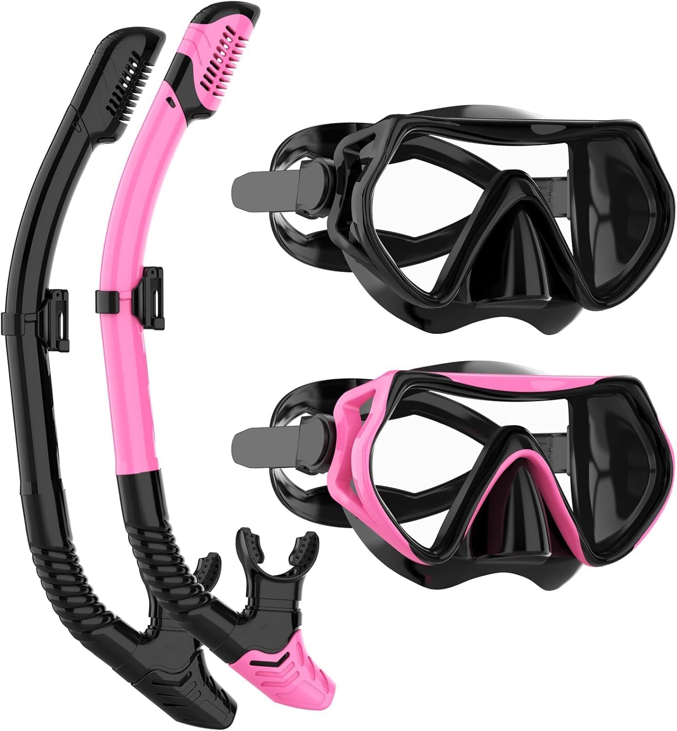 Snorkeling Gear for Adults, JRing Snorkel Set Anti Fog Goggles Dry Snorkel