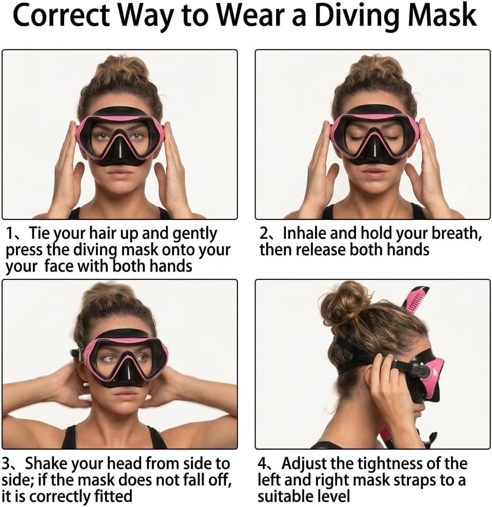 Snorkeling Gear for Adults, JRing Snorkel Set Anti Fog Goggles Dry Snorkel - Image 5