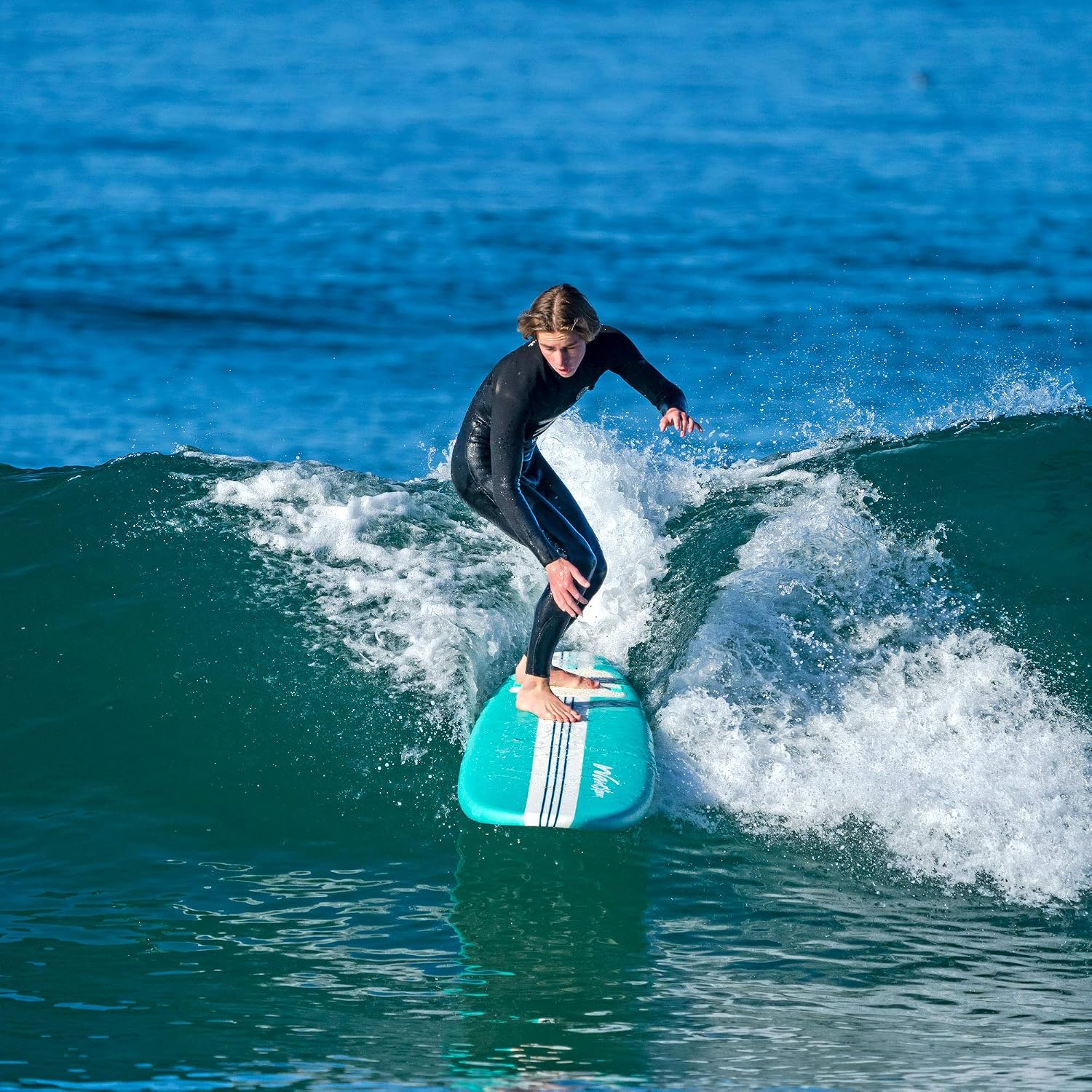 WAVESTORM 8ft Premium Classic Longboard Surfboard - Image 2