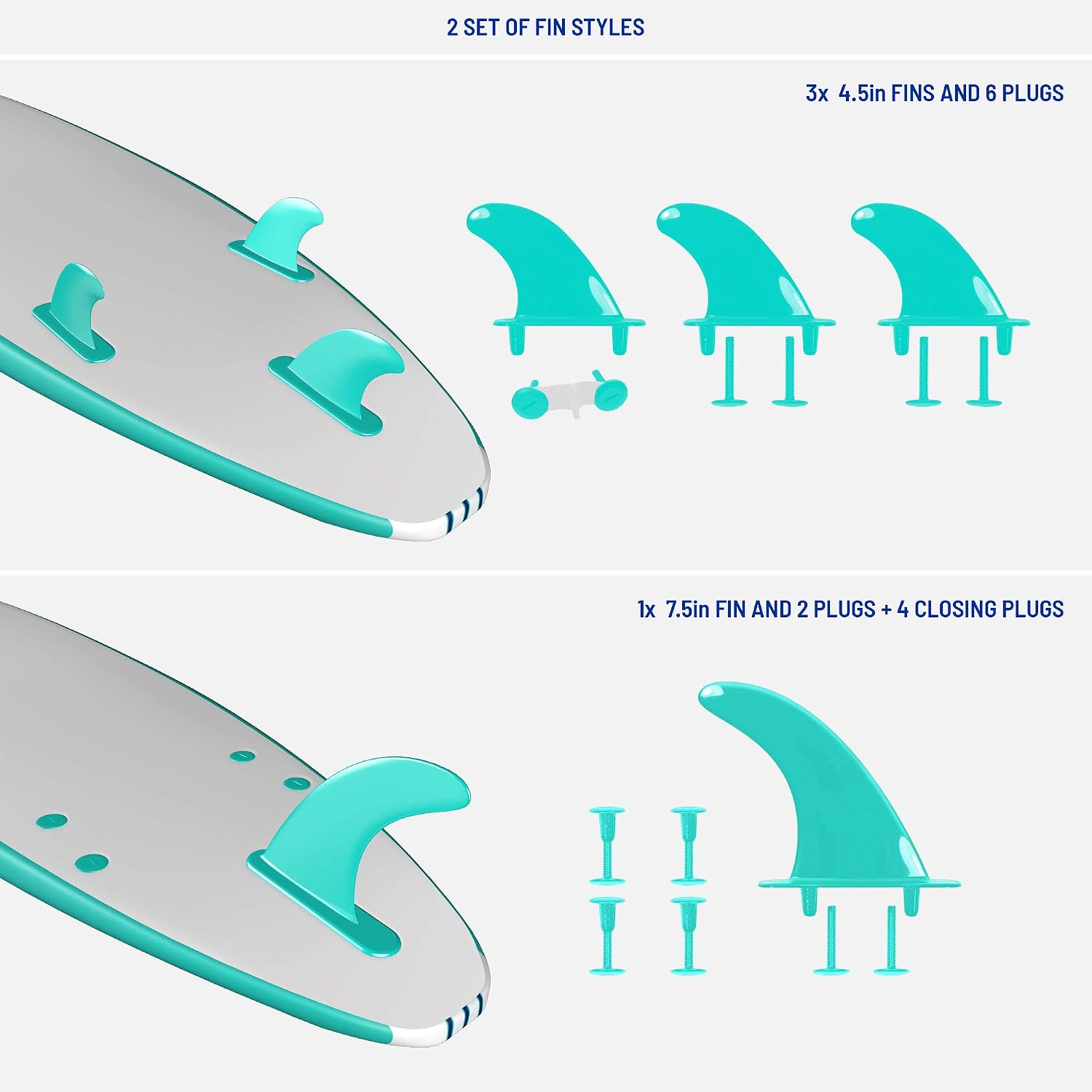 WAVESTORM 8ft Premium Classic Longboard Surfboard - Image 7